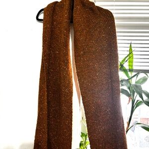 Cozy Brown Knit Scarf